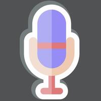 Sticker Favourite. related to Podcast symbol. simple design editable. simple illustration vector