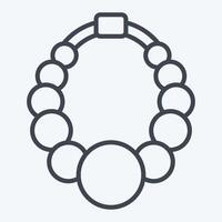 Icon Necklace 2. related to Ring symbol. line style. simple design editable. simple illustration vector