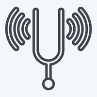 Icon Tuning Fork. related to Podcast symbol. line style. simple design editable. simple illustration vector