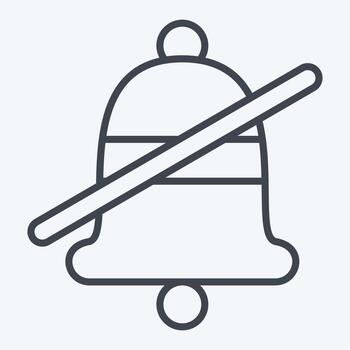 Icon Bell 2. related to Ring symbol. line style. simple design editable. simple illustration vector