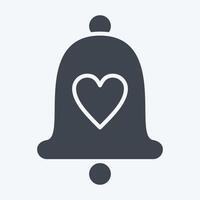 Icon Bell 3. related to Ring symbol. glyph style. simple design editable. simple illustration vector