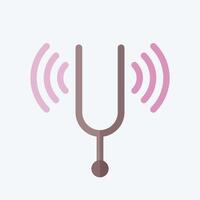 Icon Tuning Fork. related to Podcast symbol. flat style. simple design editable. simple illustration vector