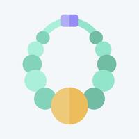 Icon Necklace 2. related to Ring symbol. flat style. simple design editable. simple illustration vector