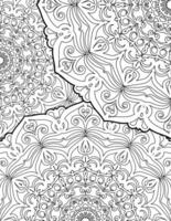 Lace pattern Mandala for coloring page vector