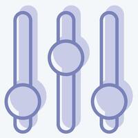 Icon Music Adjuster. related to Podcast symbol. two tone style. simple design editable. simple illustration vector