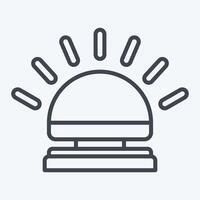Icon Reception Bell. related to Ring symbol. line style. simple design editable. simple illustration vector