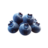 AI generated Blueberry isolated on Background. PNG Fruits Transparent Background