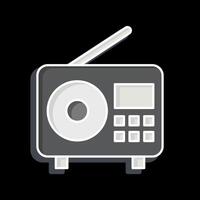 Icon Radio. related to Podcast symbol. glossy style. simple design editable. simple illustration vector