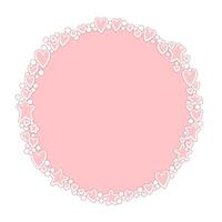 Circle frame formed by hearts. Valentine's Day background. Circular love background with hearts. vector