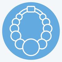 Icon Necklace 2. related to Ring symbol. blue eyes style. simple design editable. simple illustration vector