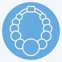 Icon Necklace 2. related to Ring symbol. blue eyes style. simple design editable. simple illustration vector