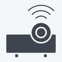 Icon Projector. related to Podcast symbol. glyph style. simple design editable. simple illustration vector