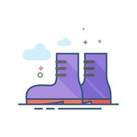 Boot icon flat color style vector illustration