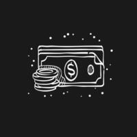 Money doodle sketch illustration vector