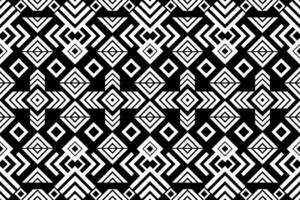 black white floral geometric fabric pattern vector