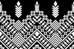 black white floral geometric fabric pattern vector