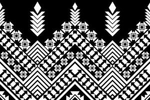 black white floral geometric fabric pattern vector