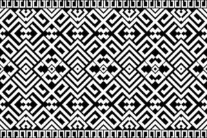 black white floral geometric fabric pattern vector