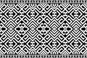 black white floral geometric fabric pattern vector