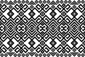 black white floral geometric fabric pattern vector