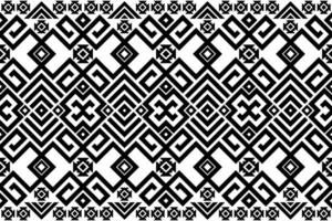 black white floral geometric fabric pattern vector