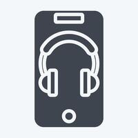 Icon App. related to Podcast symbol. glyph style. simple design editable. simple illustration vector