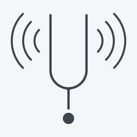 Icon Tuning Fork. related to Podcast symbol. glyph style. simple design editable. simple illustration vector