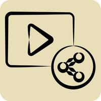 Icon Share. related to Podcast symbol. hand drawn style. simple design editable. simple illustration vector