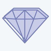 Icon Diamond. related to Ring symbol. two tone style. simple design editable. simple illustration vector