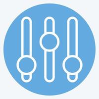 Icon Music Adjuster. related to Podcast symbol. blue eyes style. simple design editable. simple illustration vector