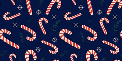 Christmas seamless pattern with red cane vector