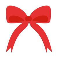 red ribbon bow vector