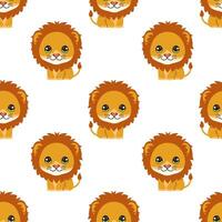 seamless pattern with lions vector