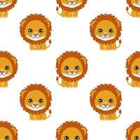 seamless pattern with lions vector