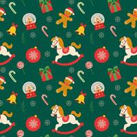 seamless pattern with Santa Claus vector