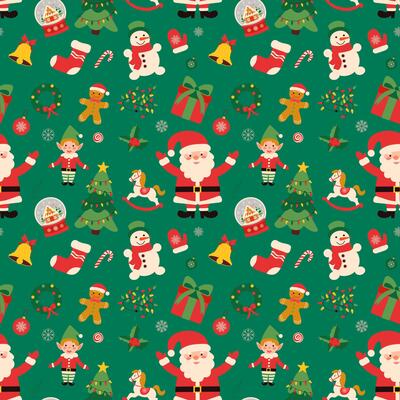 seamless pattern with Santa Claus