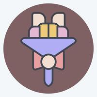 Icon Bouquet 2. related to Ring symbol. color mate style. simple design editable. simple illustration vector