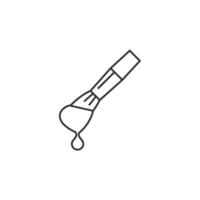 Paint brush icon in thin outline style vector