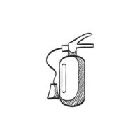 Hand drawn sketch icon fire extinguisher vector