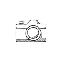 Hand drawn sketch icon camera repair vector