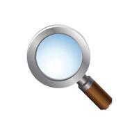 Magnifier icon in color. Zoom explore find locate vector