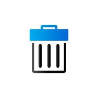 Trash bin icon in duo tone color. Garbage can clean office bucket vector