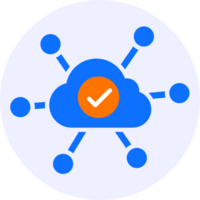 cloud connect modern icon illustration png