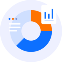 Les données visualisation moderne icône illustration png