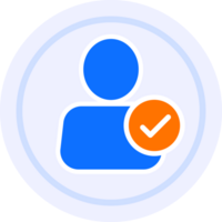 attivo utente verificata utente moderno icona illustrazione png