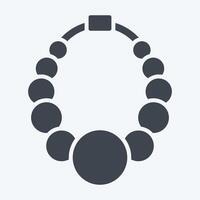 Icon Necklace 2. related to Ring symbol. glyph style. simple design editable. simple illustration vector