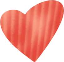 rosso cuore clipart png isolato