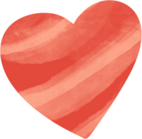 rojo corazón clipart png aislado