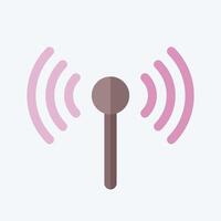 Icon Signal Stream. related to Podcast symbol. flat style. simple design editable. simple illustration vector