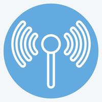 Icon Signal Stream. related to Podcast symbol. blue eyes style. simple design editable. simple illustration vector